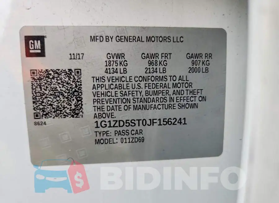 1G1ZD5ST0JF156241 Photo# 12