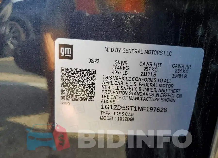 1G1ZD5ST1NF197628 Photo# 12
