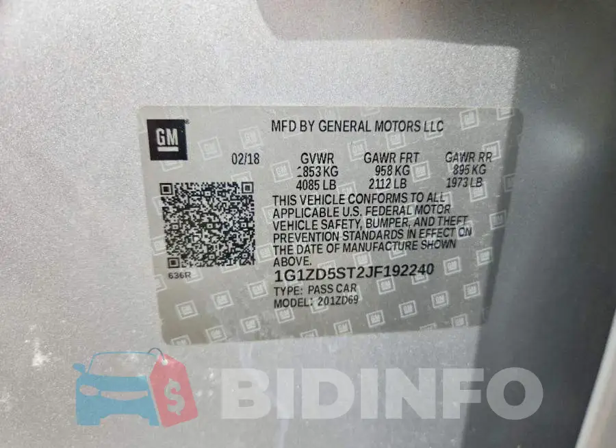 1G1ZD5ST2JF192240 Photo# 13