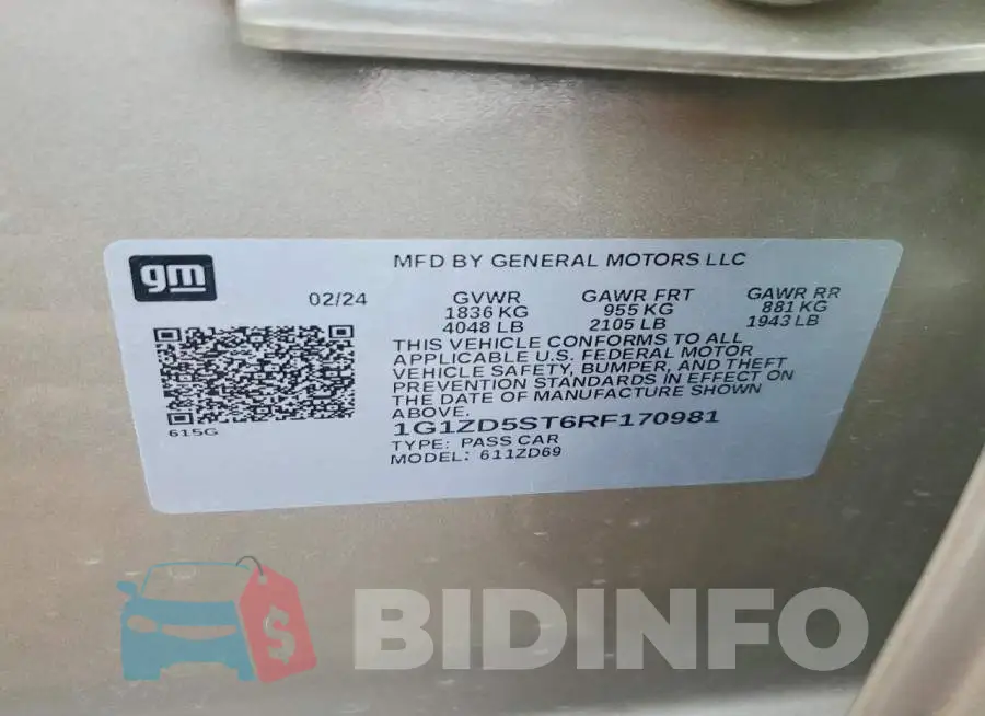 1G1ZD5ST6RF170981 Photo# 12