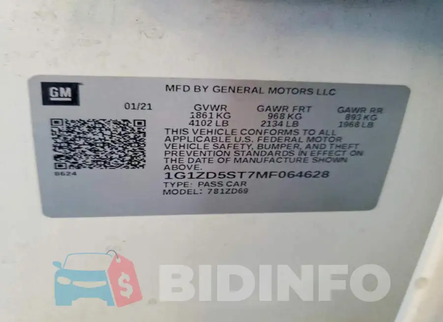 1G1ZD5ST7MF064628 Photo# 12