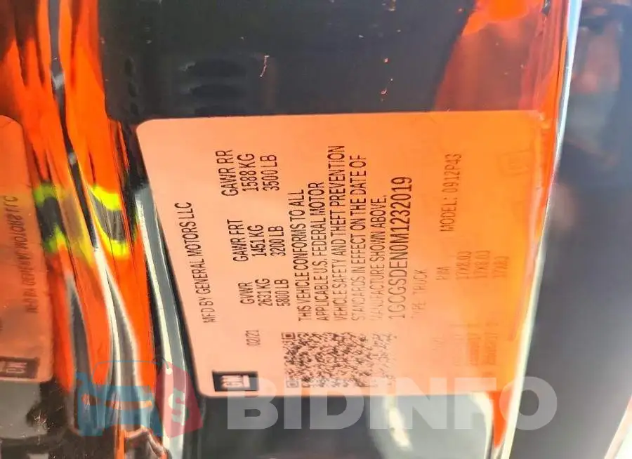 1GCGSDEN0M1232019 Photo# 12