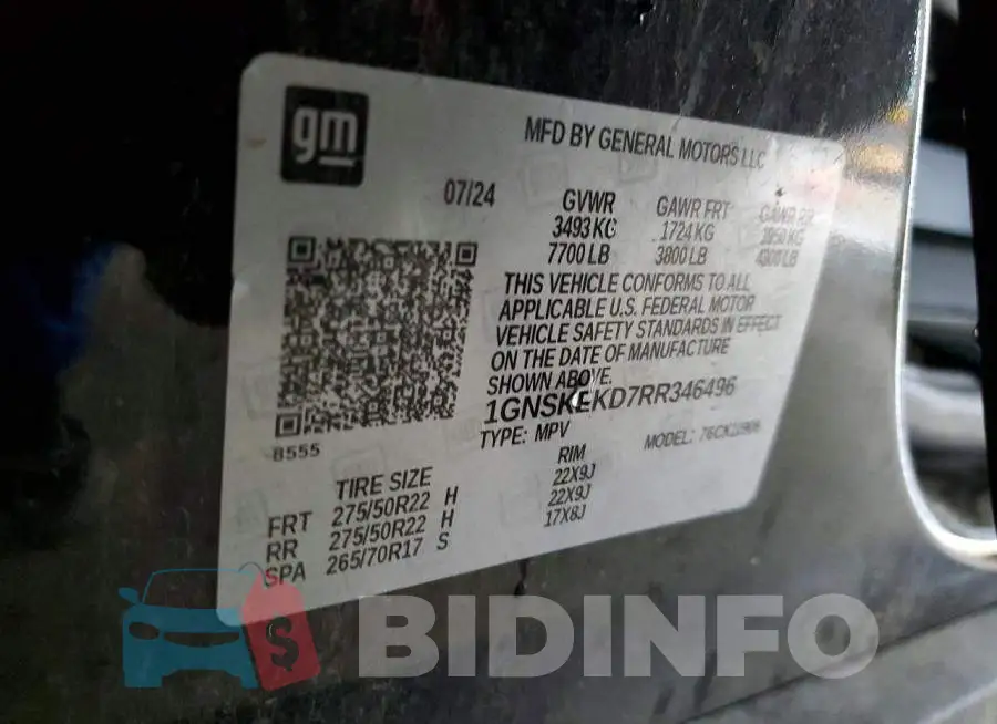 1GNSKEKD7RR346496 Photo# 13