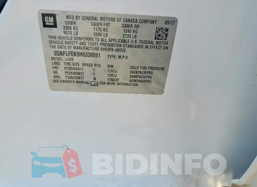 2GNFLFEK8H6338691 Photo# 13