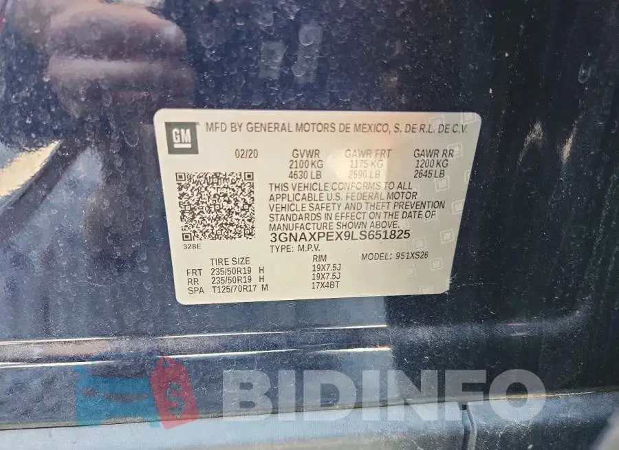 3GNAXPEX9LS651825 Photo# 13