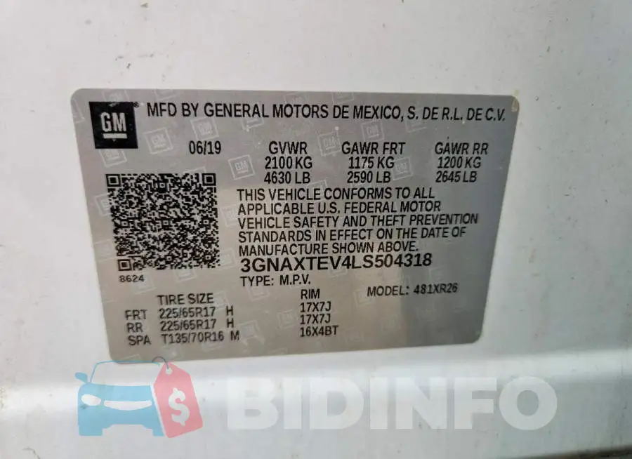 3GNAXTEV4LS504318 Photo# 14