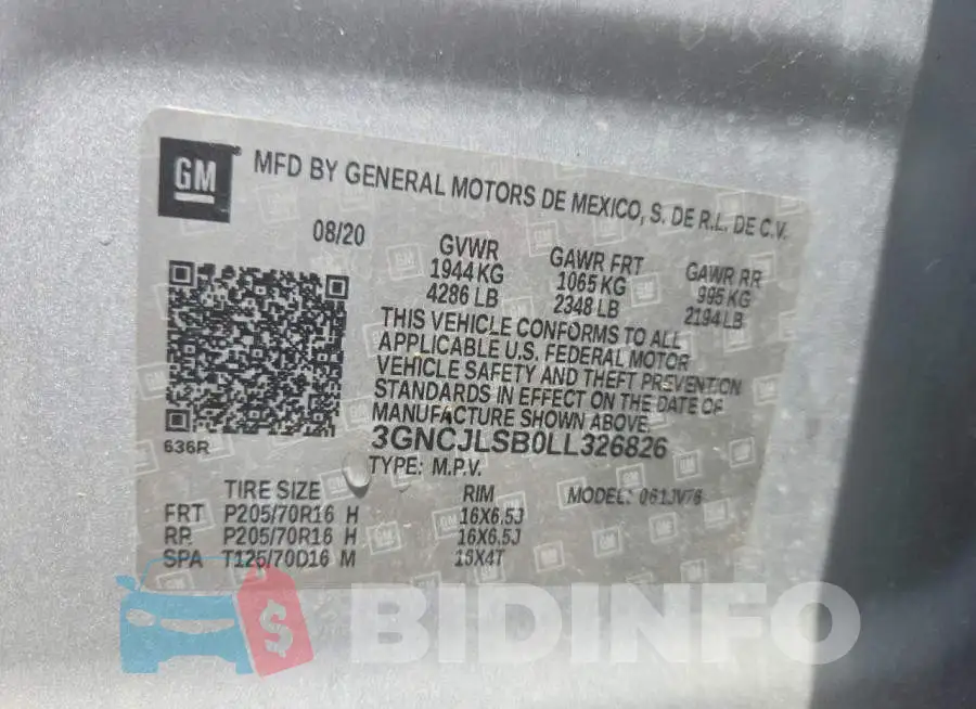 3GNCJLSB0LL326826 Photo# 13