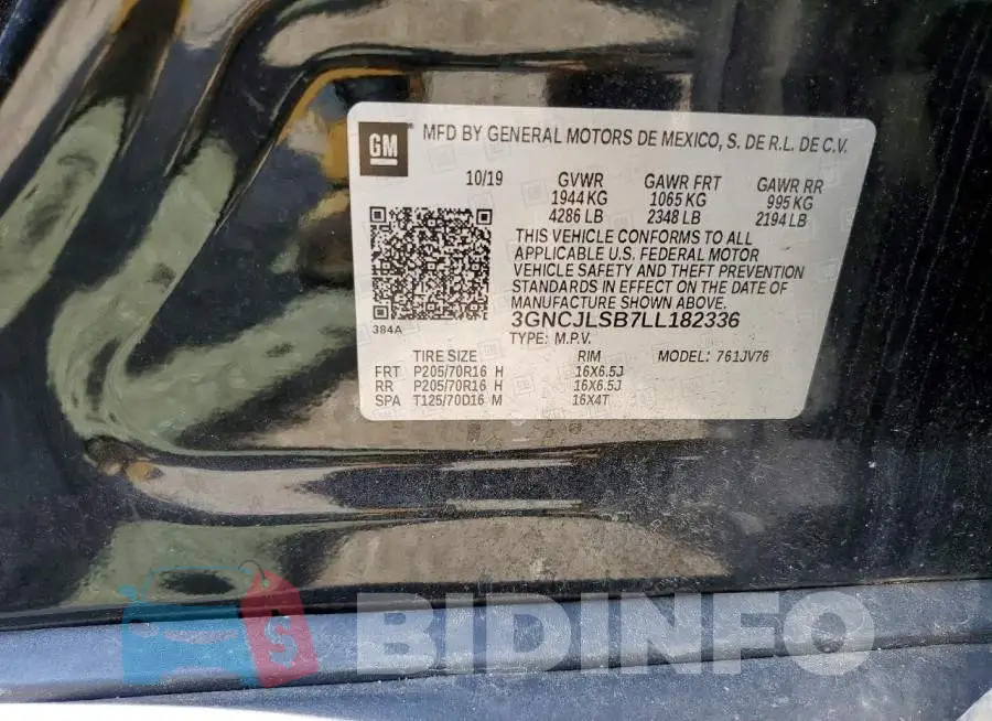 3GNCJLSB7LL182336 Photo# 13