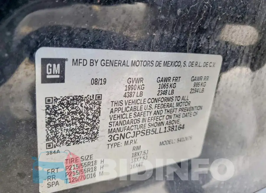 3GNCJPSB5LL138164 Photo# 13
