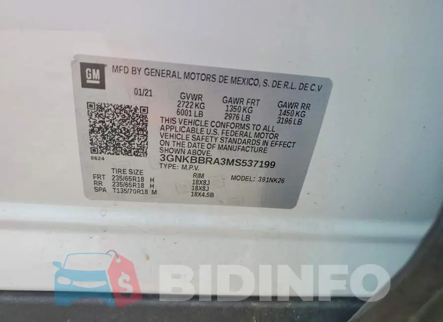 3GNKBBRA3MS537199 Photo# 13
