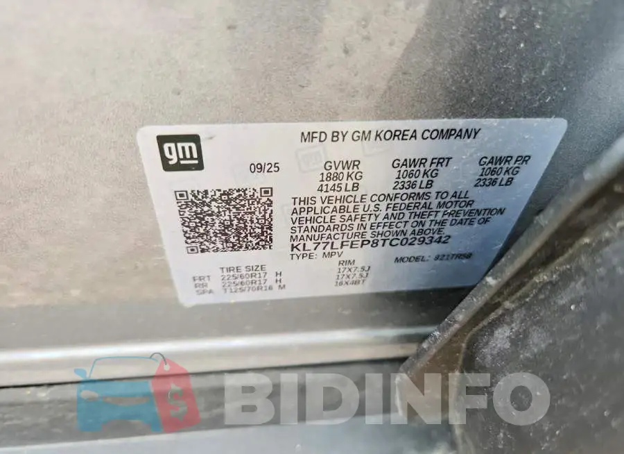 KL77LFEP8TC029342 Photo# 12