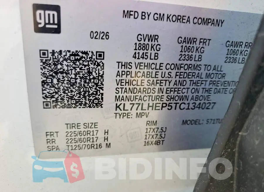 KL77LHEP5TC134027 Photo# 14