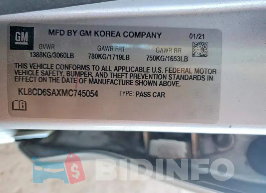 KL8CD6SAXMC745054 Photo# 13