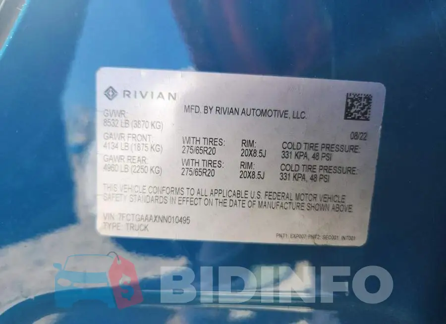 7FCTGAAAXNN010495 Photo# 13