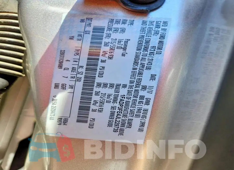 1FADP3FE4JL229739 Photo# 12