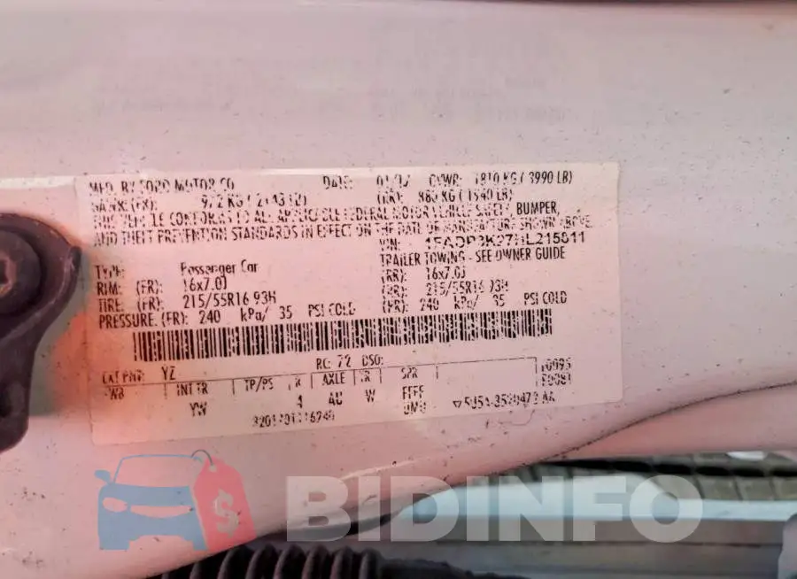 1FADP3K27HL215811 Photo# 13