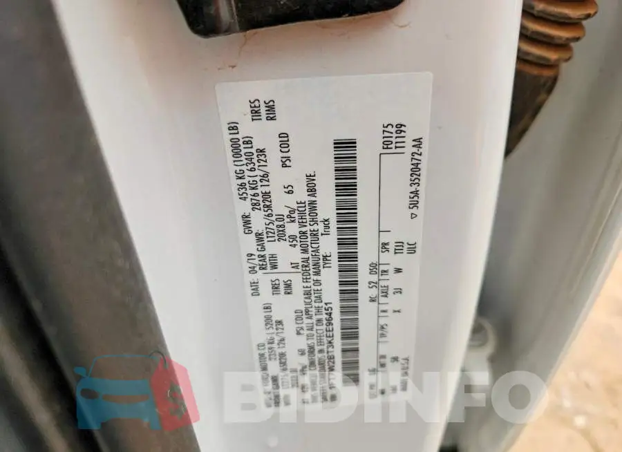 1FT7W2BT3KEE96451 Photo# 12