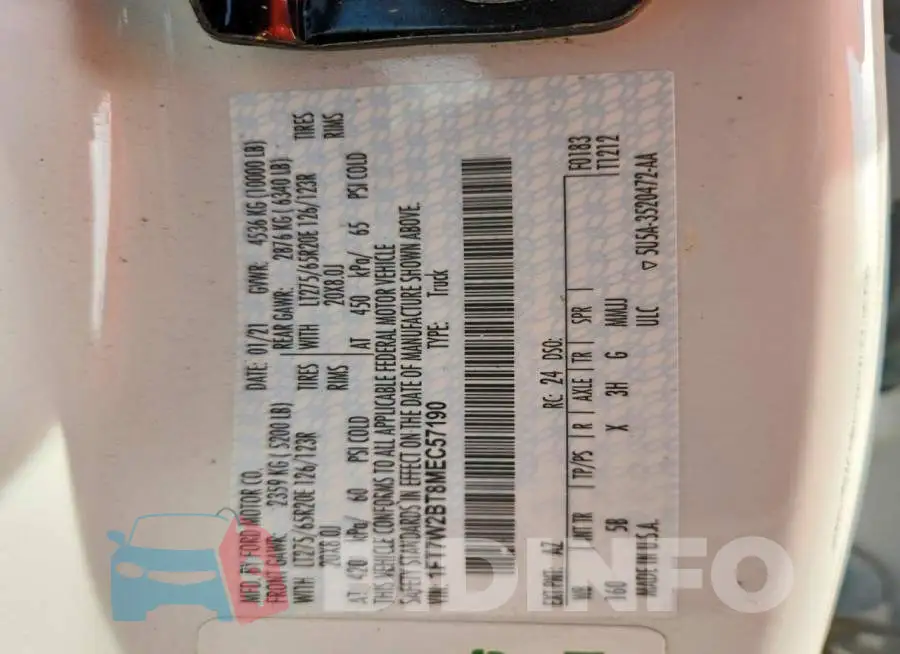 1FT7W2BT8MEC57190 Photo# 12