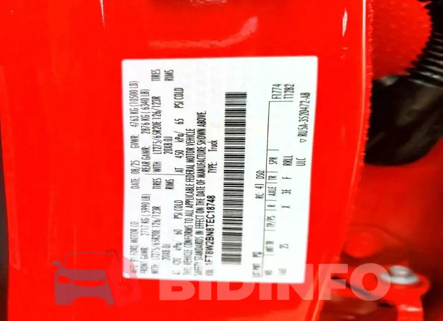 1FT8W2BN8TEC18748 Photo# 12