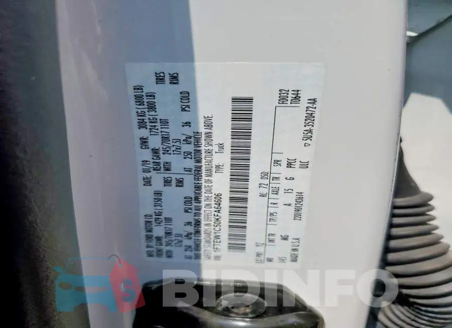 1FTEW1C50KFA64606 Photo# 12