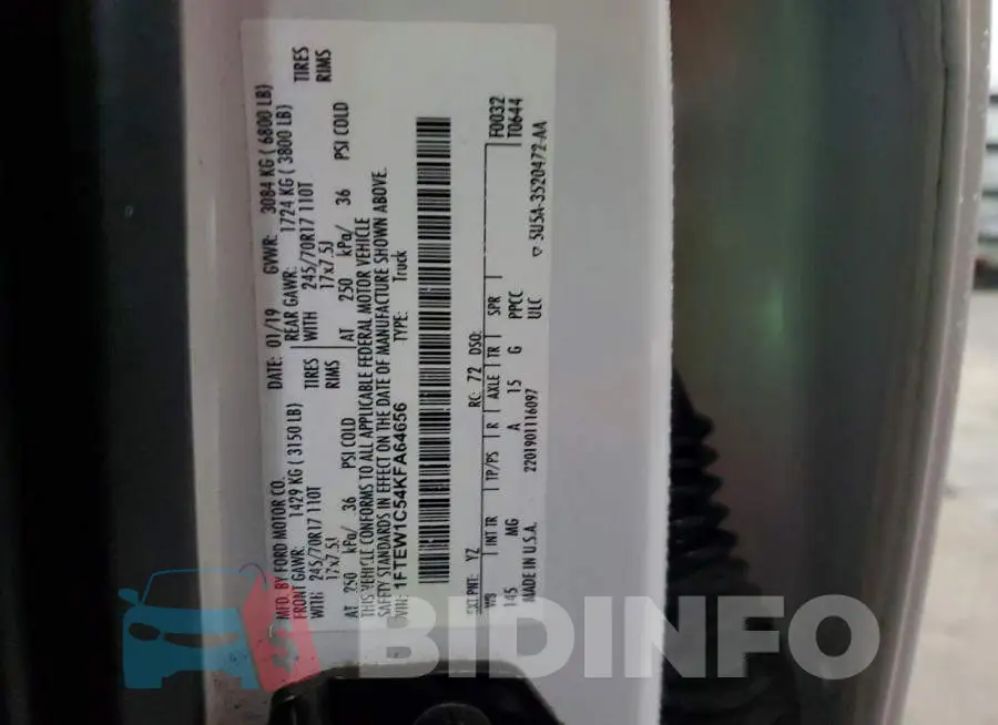 1FTEW1C54KFA64656 Photo# 12