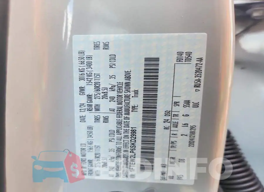 1FTEW2LP6SKD29981 Photo# 12