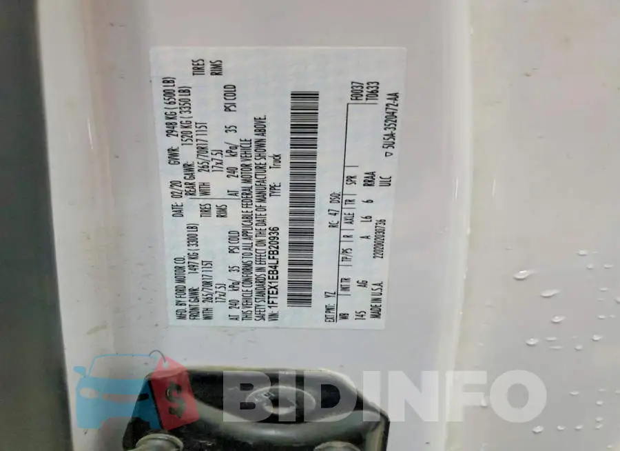 1FTEX1EB4LFB20936 Photo# 12