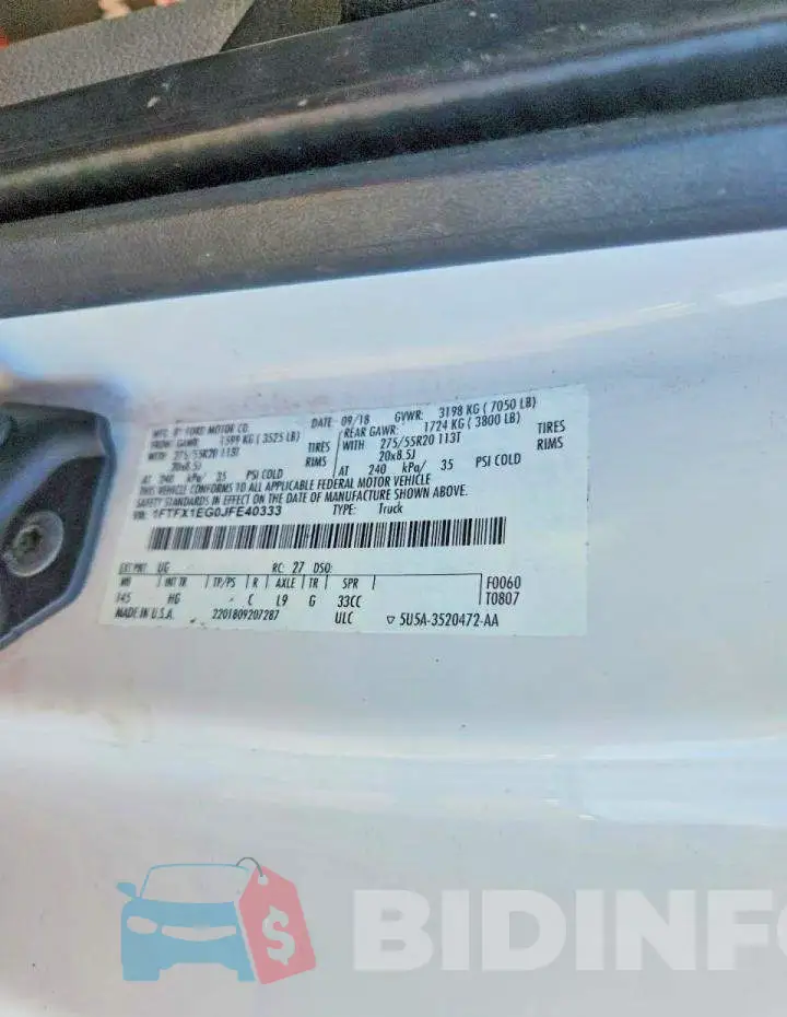 1FTFX1EG0JFE40333 Photo# 12