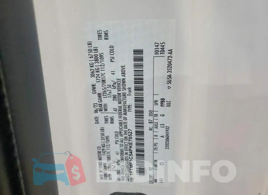 1FTMF1C54PKE70527 Photo# 12
