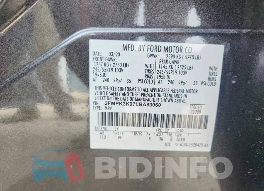 2FMPK3K97LBA83060 Photo# 13