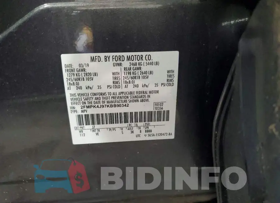 2FMPK4J97KBB90342 Photo# 14