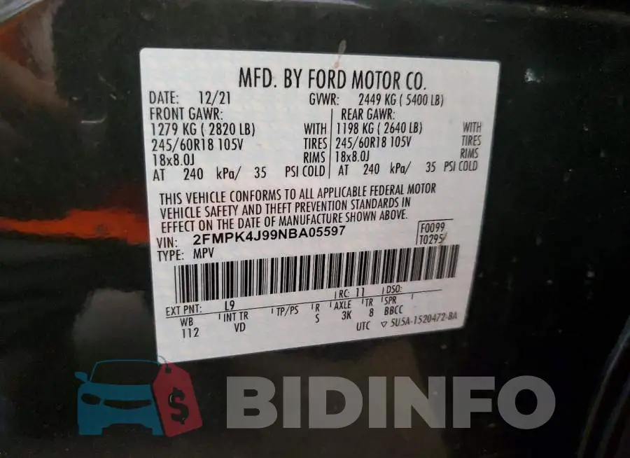 2FMPK4J99NBA05597 Photo# 13