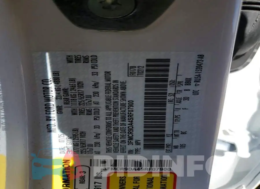 3FMCR9DA4SRF07900 Photo# 13