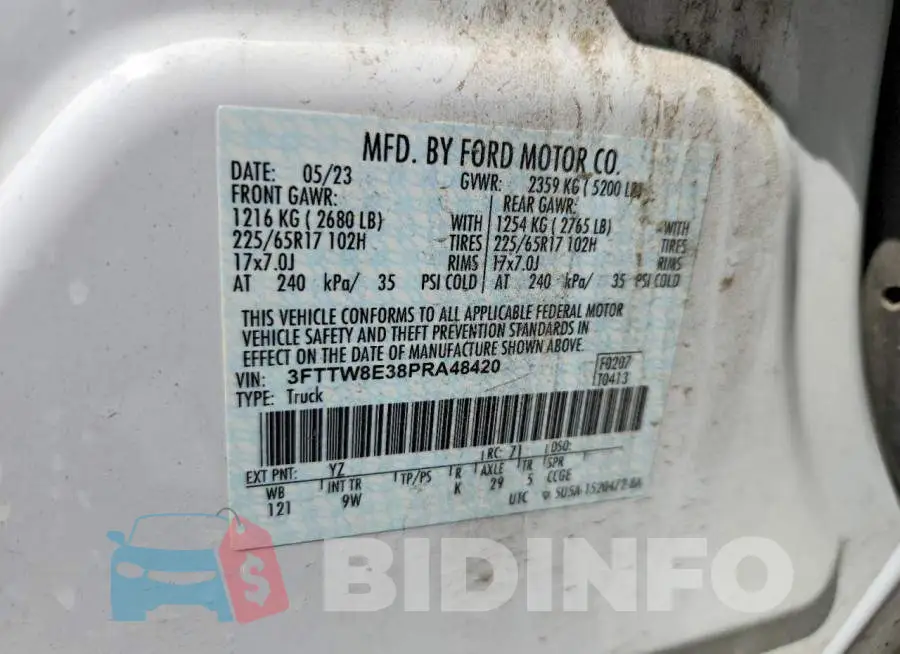3FTTW8E38PRA48420 Photo# 12
