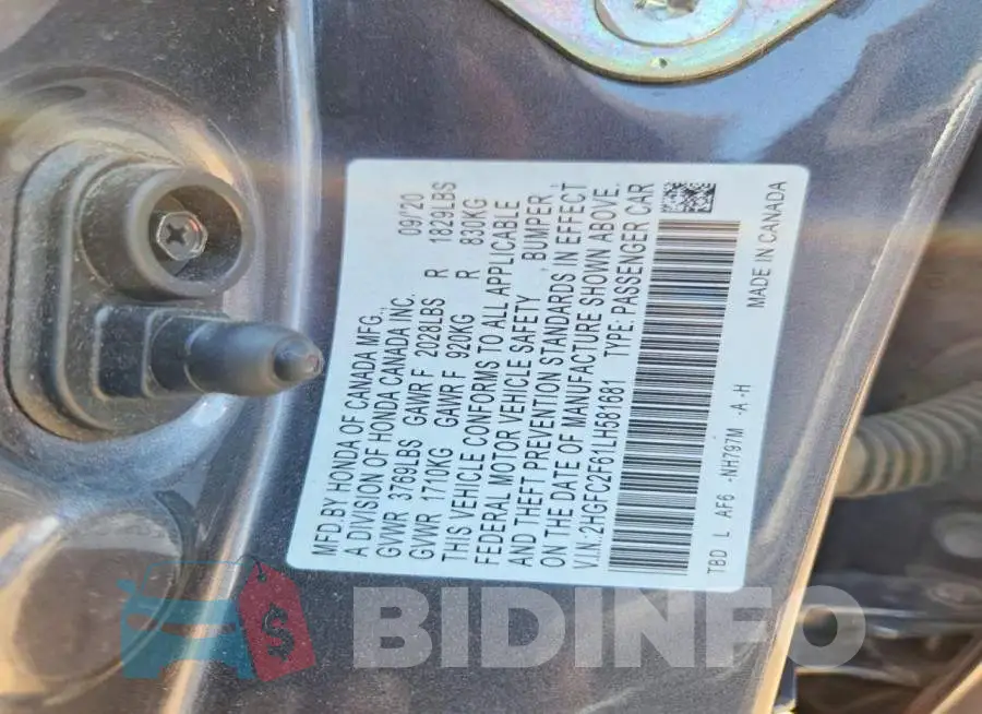 2HGFC2F61LH581681 Photo# 13