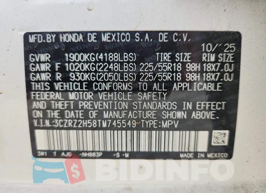 3CZRZ2H58TM745549 Photo# 13