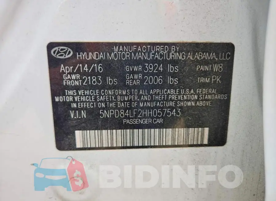 5NPD84LF2HH057543 Photo# 12
