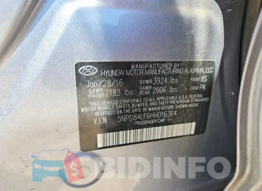 5NPD84LF6HH016364 Photo# 12