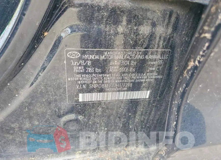 5NPD84LF7JH377298 Photo# 12