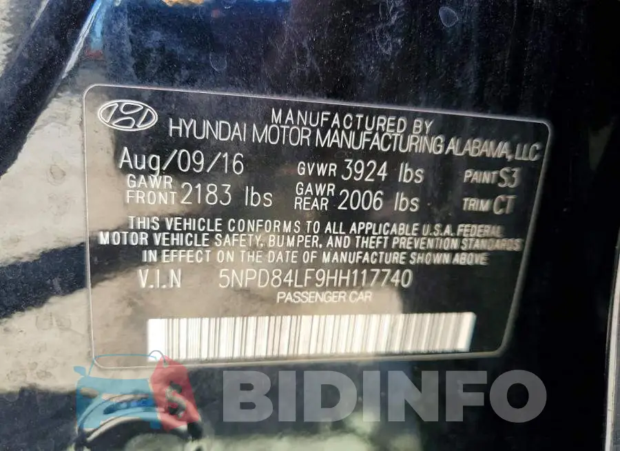 5NPD84LF9HH117740 Photo# 13