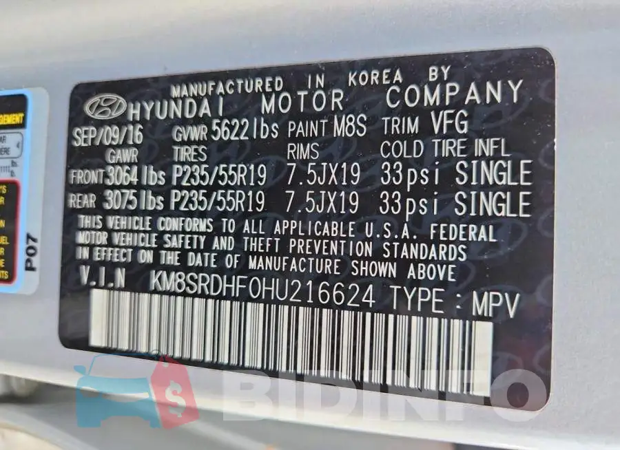 KM8SRDHF0HU216624 Photo# 13