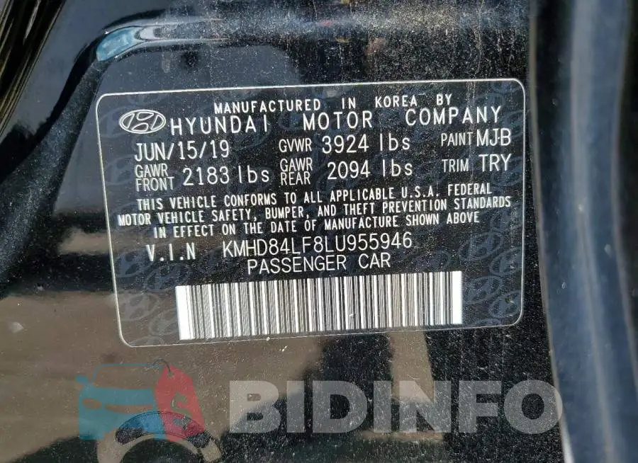 KMHD84LF8LU955946 Photo# 12