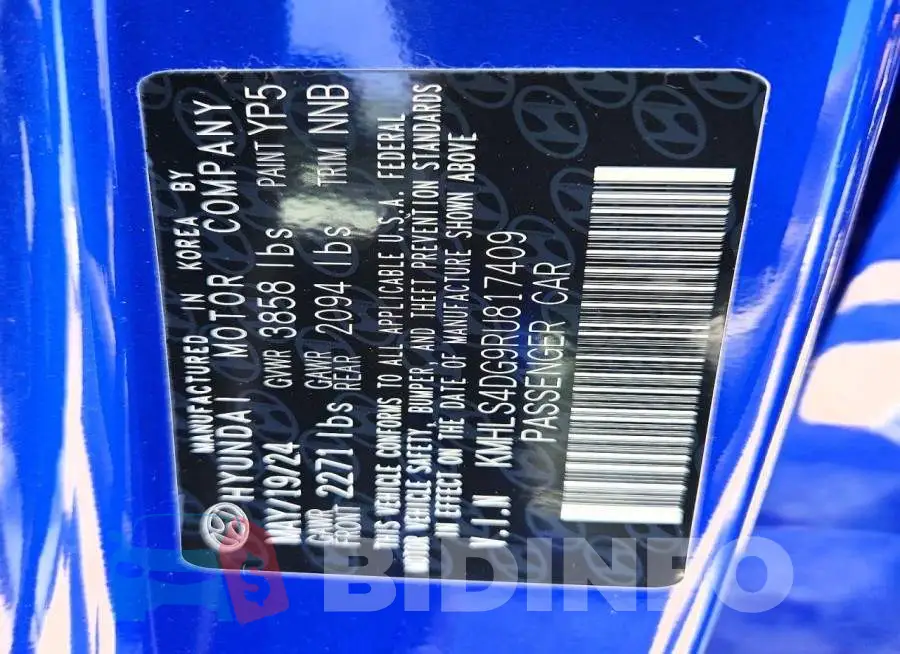 KMHLS4DG9RU817409 Photo# 13