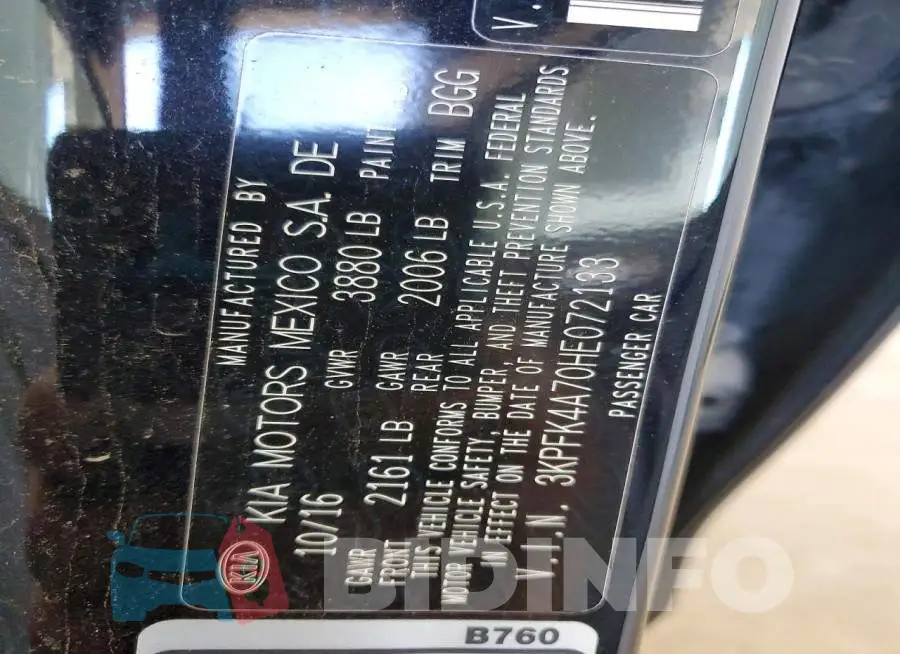 3KPFK4A70HE072133 Photo# 12