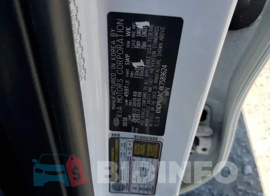 KNDPN3AC4K7589624 Photo# 13