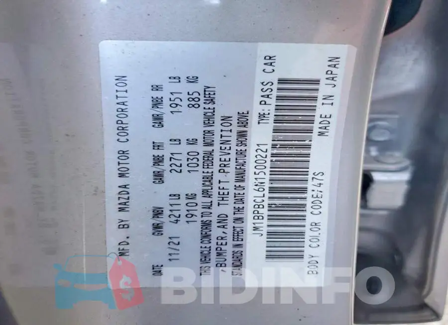 JM1BPBCL6N1500221 Photo# 12