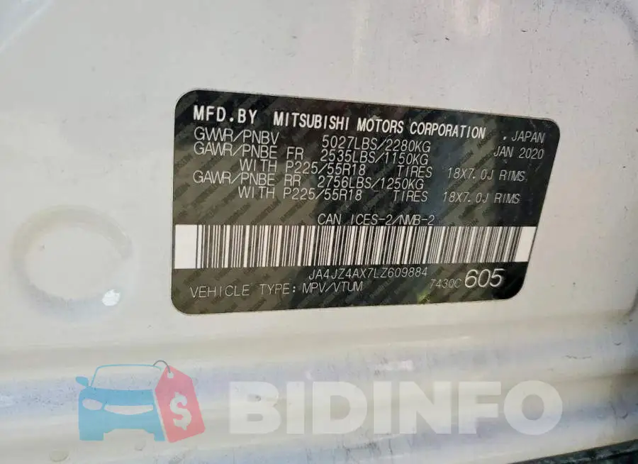 JA4JZ4AX7LZ609884 Photo# 13