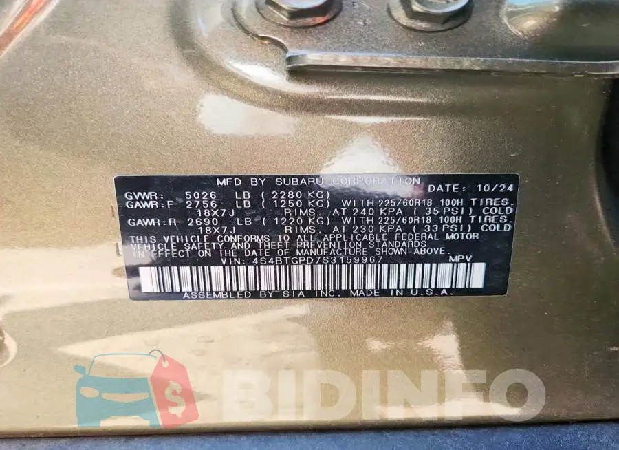 4S4BTGPD7S3159967 Photo# 13