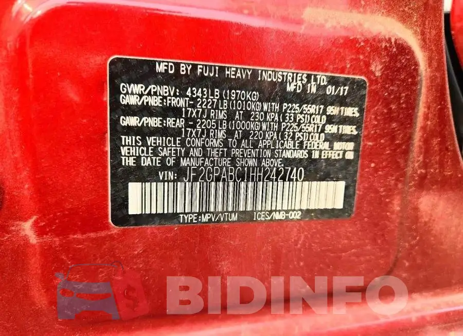 JF2GPABC1HH242740 Photo# 12