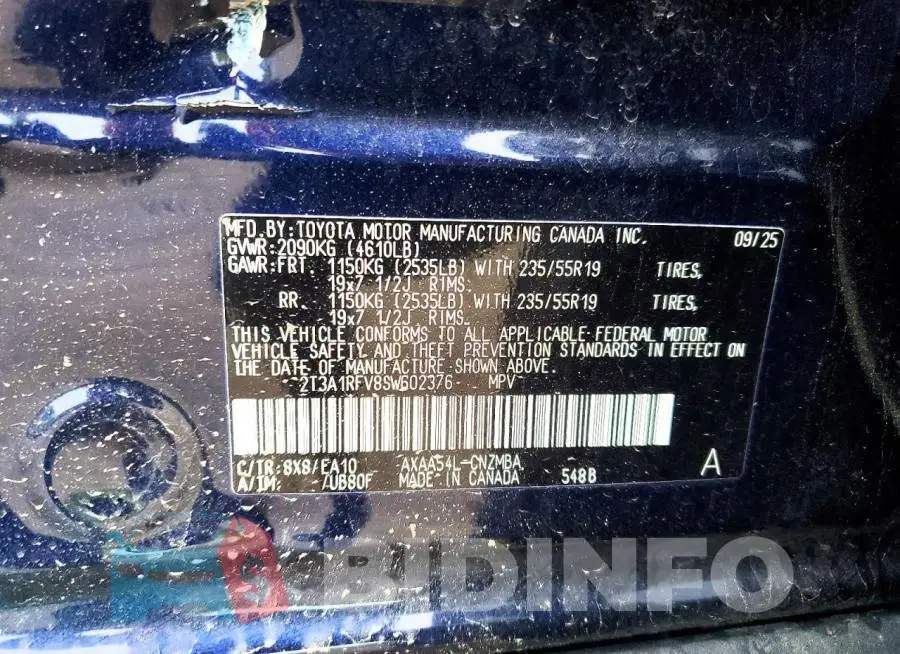 2T3A1RFV8SW602376 Photo# 13